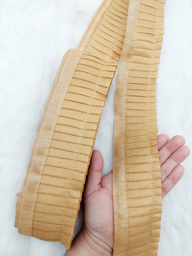 Silk Pleated Lace Trim, Decorative Trim, Trim by 3 Yards